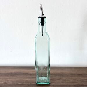 Glass Olive Oil or Vinegar Dispenser with Stainless Steel Pour Spout